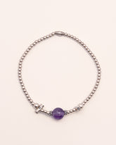 The Aligned Mind - Amethyst & Sterling Silver Focus Bracelet